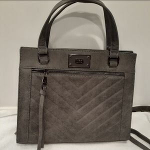 Steve Madden Grey Suede Satchel Bag